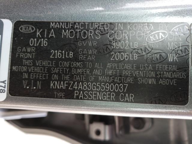 Photo 9 VIN: KNAFZ4A83G5590037 - KIA FORTE EX 