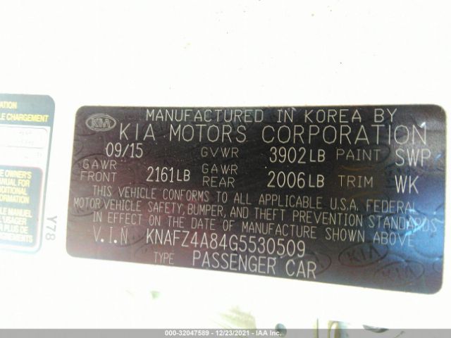 Photo 8 VIN: KNAFZ4A84G5530509 - KIA FORTE 