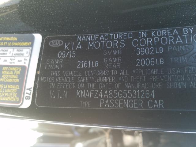 Photo 9 VIN: KNAFZ4A85G5531264 - KIA FORTE EX 