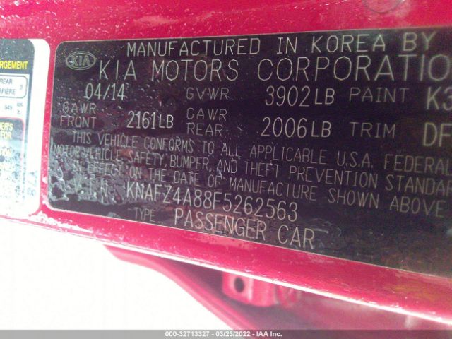 Photo 8 VIN: KNAFZ4A88F5262563 - KIA FORTE 