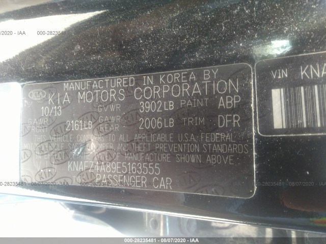 Photo 8 VIN: KNAFZ4A89E5163555 - KIA FORTE 