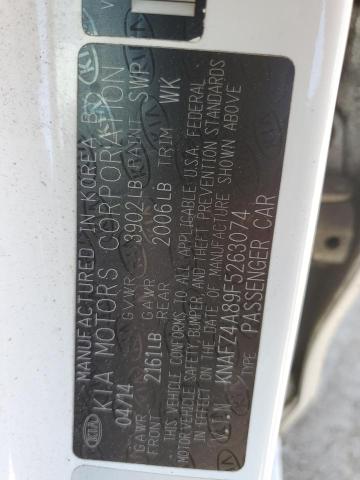 Photo 11 VIN: KNAFZ4A89F5263074 - KIA FORTE 