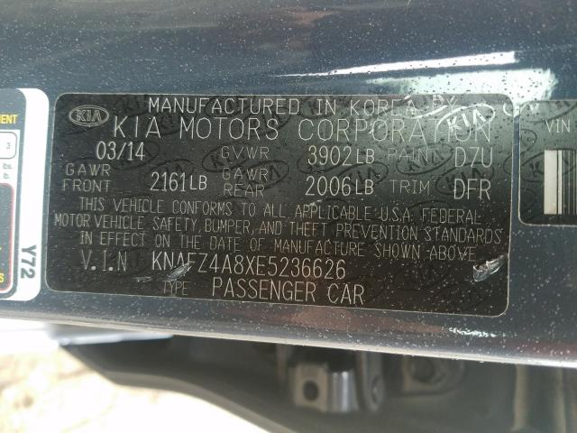 Photo 9 VIN: KNAFZ4A8XE5236626 - KIA FORTE EX 