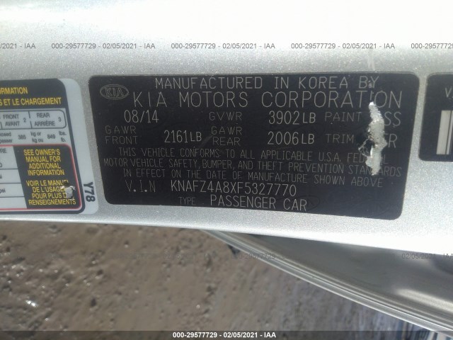 Photo 8 VIN: KNAFZ4A8XF5327770 - KIA FORTE 