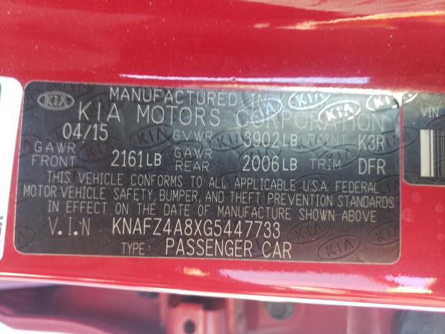 Photo 9 VIN: KNAFZ4A8XG5447733 - KIA FORTE EX 