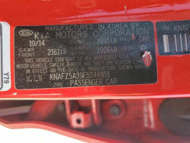 Photo 12 VIN: KNAFZ5A39F5346918 - KIA FORTE 