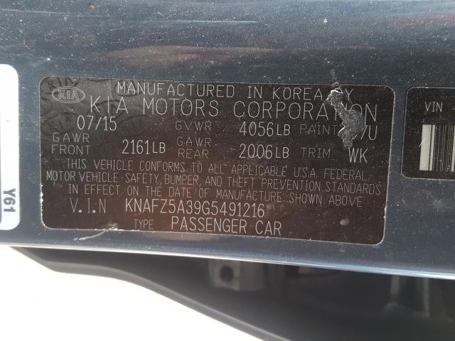 Photo 9 VIN: KNAFZ5A39G5491216 - KIA FORTE SX 