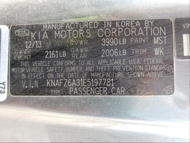 Photo 9 VIN: KNAFZ6A31E5197781 - KIA FORTE SX 