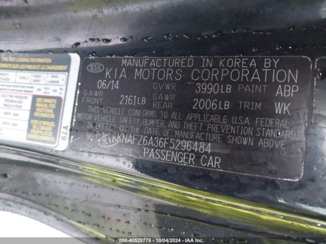 Photo 8 VIN: KNAFZ6A36F5296484 - KIA FORTE 