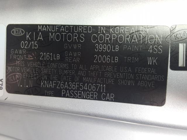 Photo 9 VIN: KNAFZ6A36F5406711 - KIA FORTE SX 