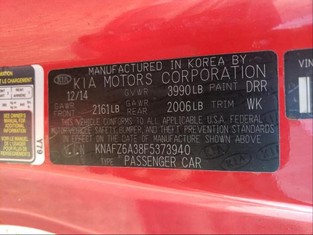 Photo 9 VIN: KNAFZ6A38F5373940 - KIA FORTE SX 