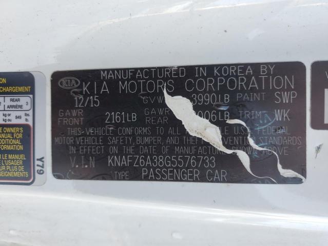 Photo 11 VIN: KNAFZ6A38G5576733 - KIA FORTE SX 