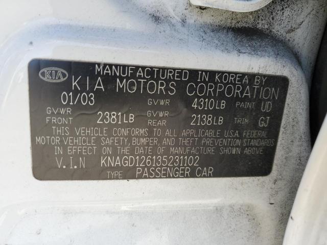 Photo 11 VIN: KNAGD126135231102 - KIA OPTIMA 