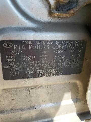 Photo 12 VIN: KNAGD128345358680 - KIA OPTIMA LX 