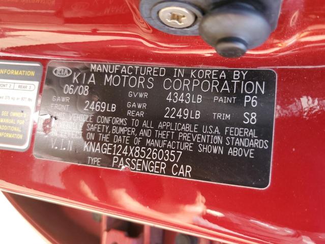 Photo 11 VIN: KNAGE124X85260357 - KIA OPTIMA 