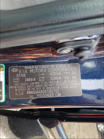 Photo 9 VIN: KNAGG4A80A5382702 - KIA OPTIMA LX 