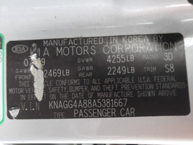 Photo 9 VIN: KNAGG4A88A5381667 - KIA OPTIMA LX 