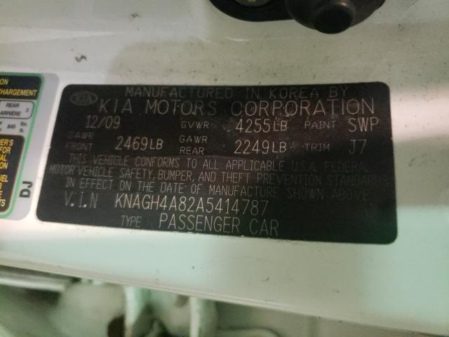 Photo 9 VIN: KNAGH4A82A5414787 - KIA OPTIMA EX 