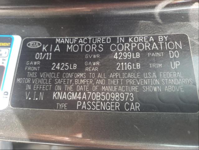 Photo 9 VIN: KNAGM4A70B5098973 - KIA OPTIMA LX 