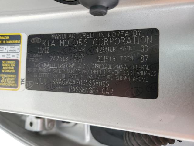 Photo 11 VIN: KNAGM4A70D5358095 - KIA OPTIMA LX 