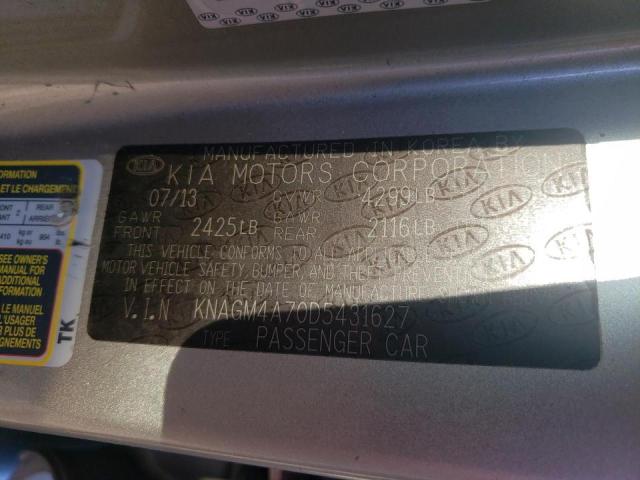 Photo 9 VIN: KNAGM4A70D5431627 - KIA OPTIMA LX 