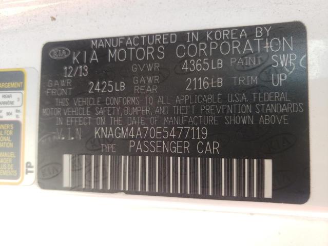 Photo 9 VIN: KNAGM4A70E5477119 - KIA OPTIMA LX 