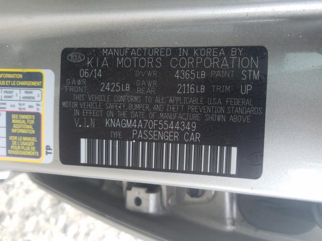 Photo 9 VIN: KNAGM4A70F5544349 - KIA OPTIMA LX 