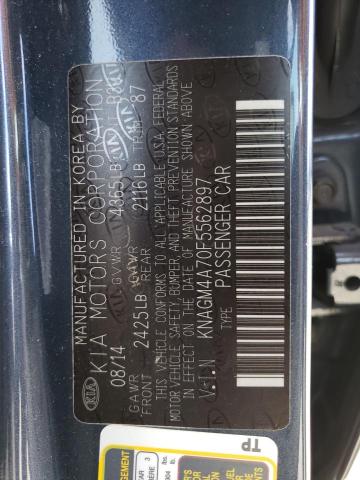 Photo 12 VIN: KNAGM4A70F5562897 - KIA OPTIMA LX 