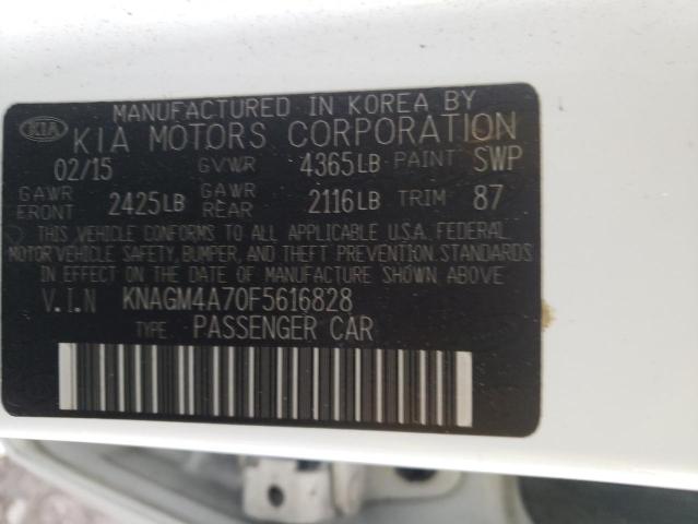 Photo 12 VIN: KNAGM4A70F5616828 - KIA OPTIMA 