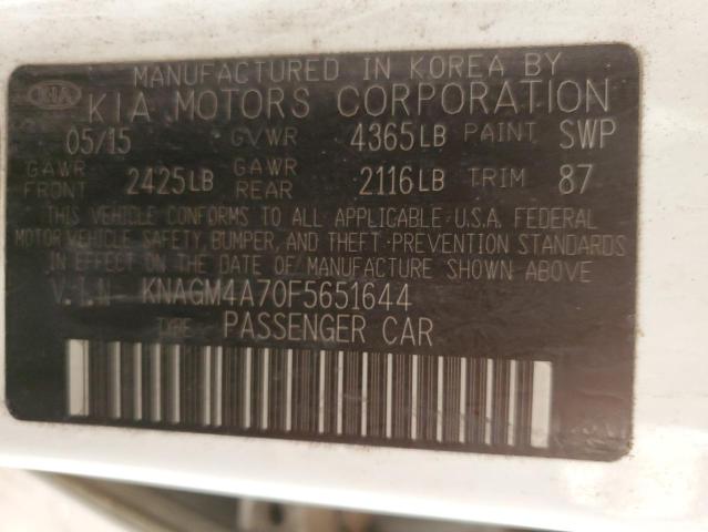 Photo 11 VIN: KNAGM4A70F5651644 - KIA OPTIMA 