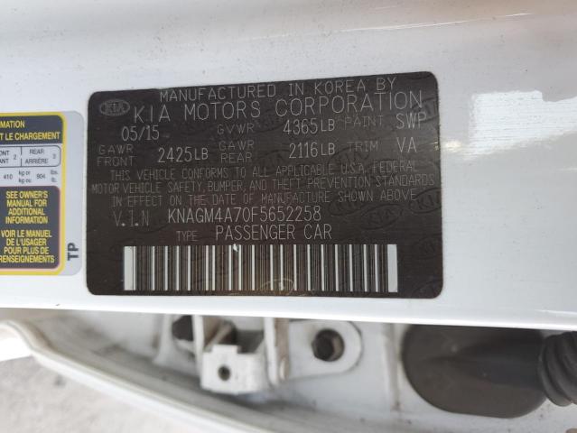 Photo 12 VIN: KNAGM4A70F5652258 - KIA OPTIMA 