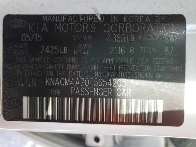 Photo 9 VIN: KNAGM4A70F5654205 - KIA OPTIMA LX 