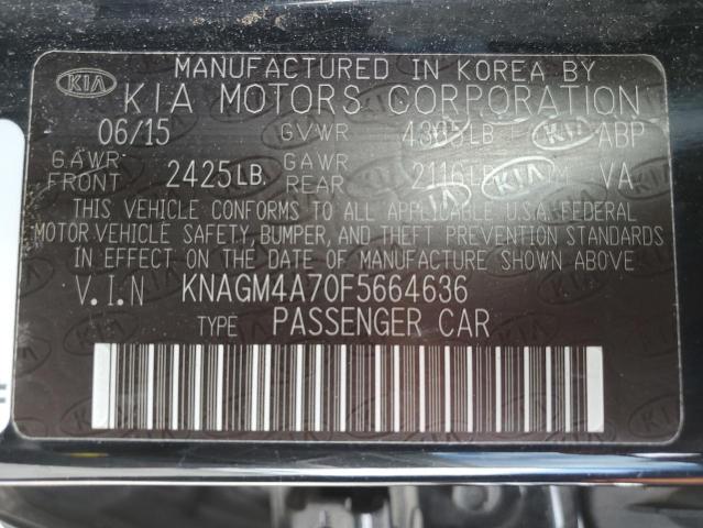 Photo 11 VIN: KNAGM4A70F5664636 - KIA OPTIMA 