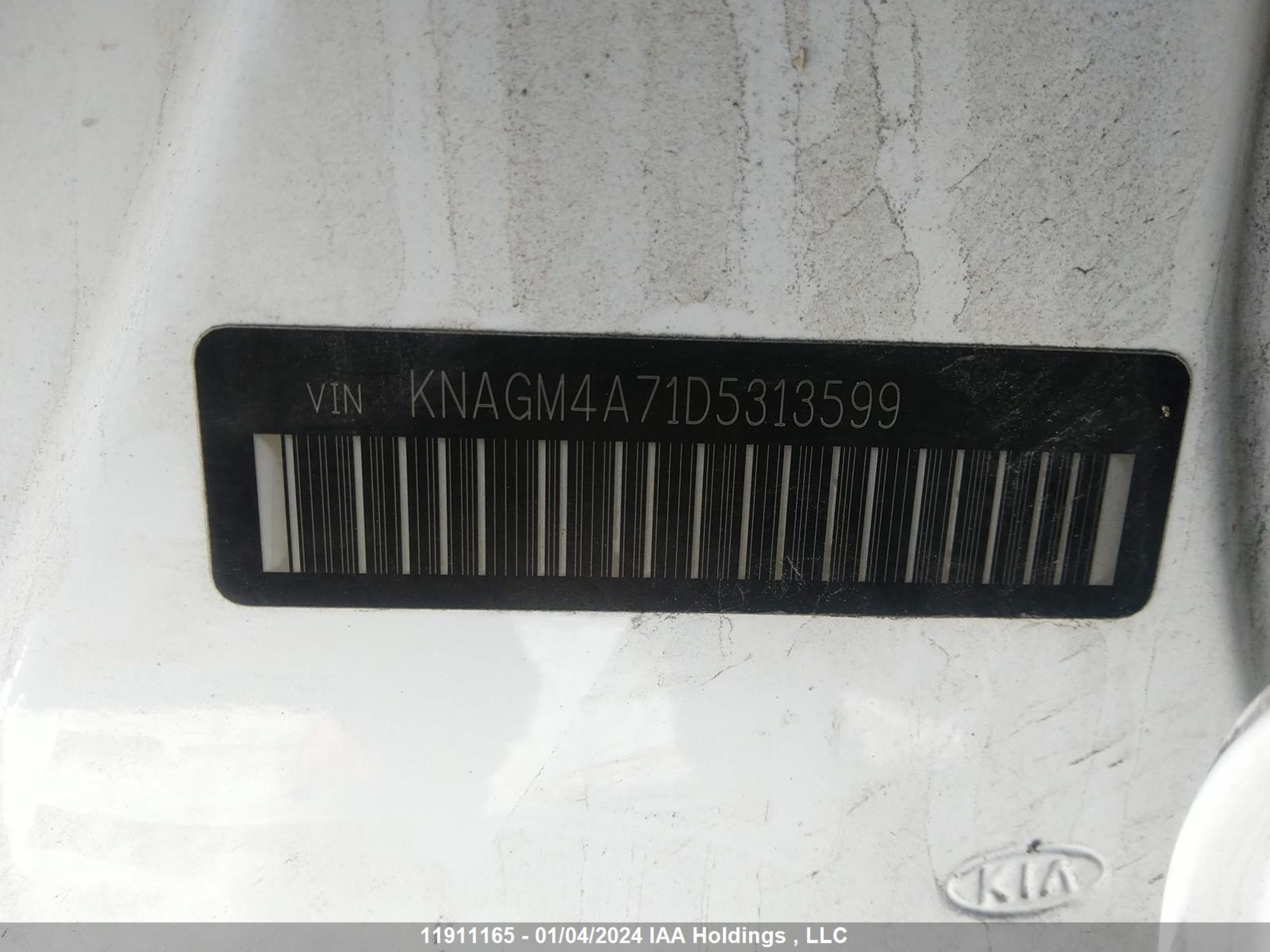 Photo 8 VIN: KNAGM4A71D5313599 - KIA OPTIMA 