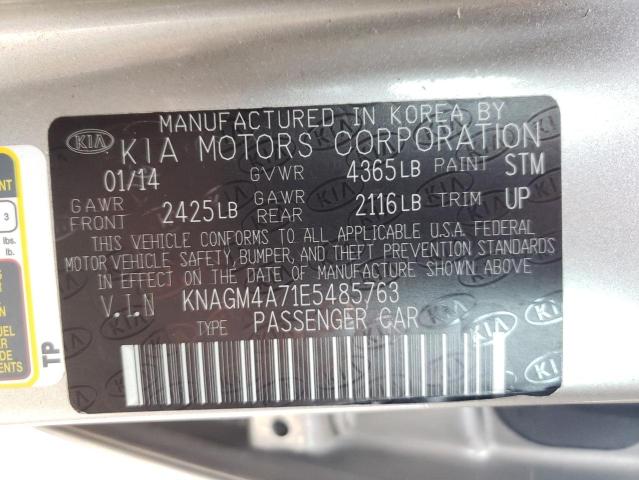 Photo 9 VIN: KNAGM4A71E5485763 - KIA OPTIMA LX 