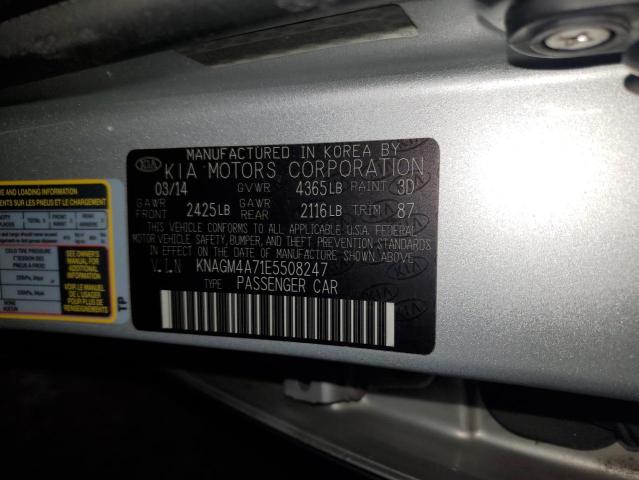 Photo 11 VIN: KNAGM4A71E5508247 - KIA OPTIMA LX 