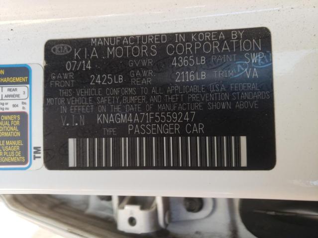 Photo 9 VIN: KNAGM4A71F5559247 - KIA OPTIMA LX 