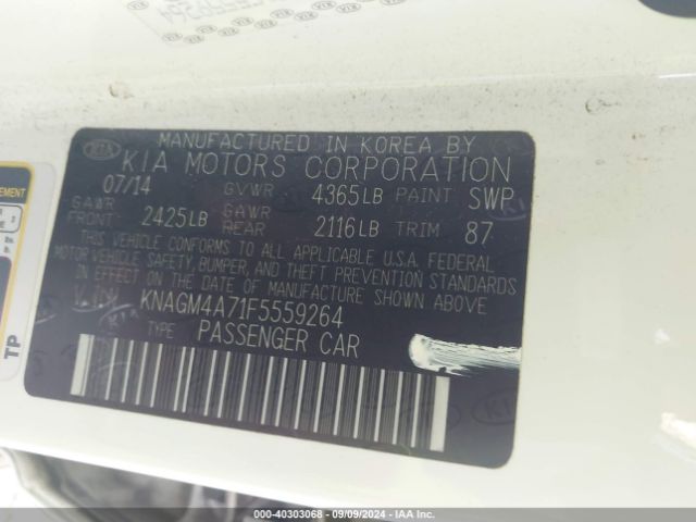 Photo 8 VIN: KNAGM4A71F5559264 - KIA OPTIMA 