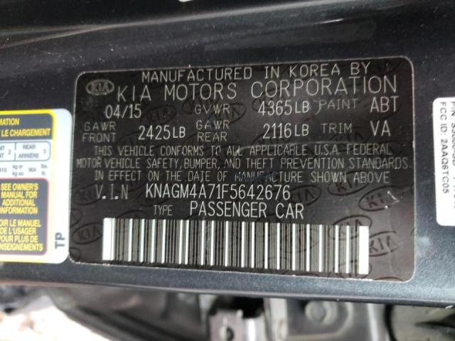 Photo 9 VIN: KNAGM4A71F5642676 - KIA OPTIMA LX 