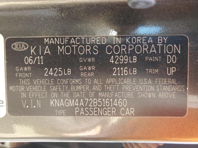 Photo 12 VIN: KNAGM4A72B5161460 - KIA OPTIMA LX 