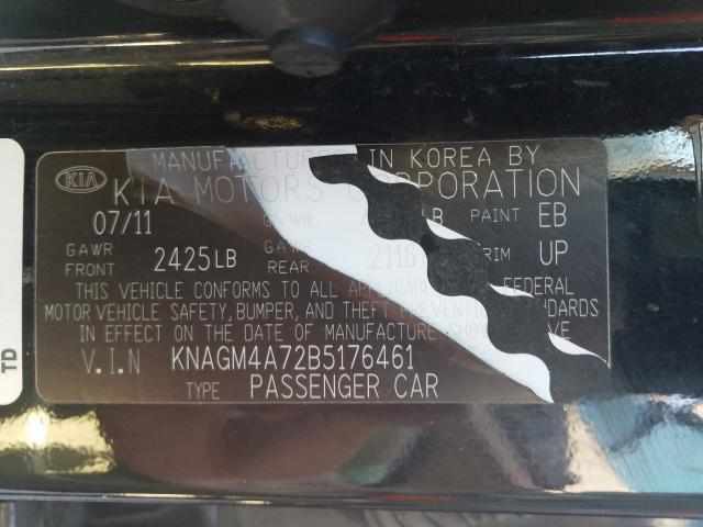 Photo 9 VIN: KNAGM4A72B5176461 - KIA OPTIMA LX 