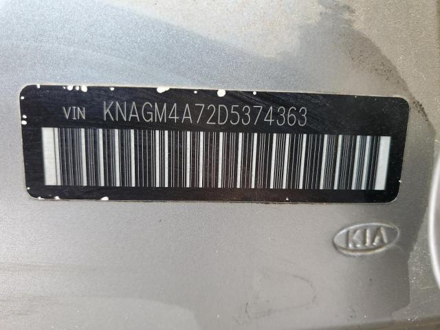 Photo 12 VIN: KNAGM4A72D5374363 - KIA OPTIMA 