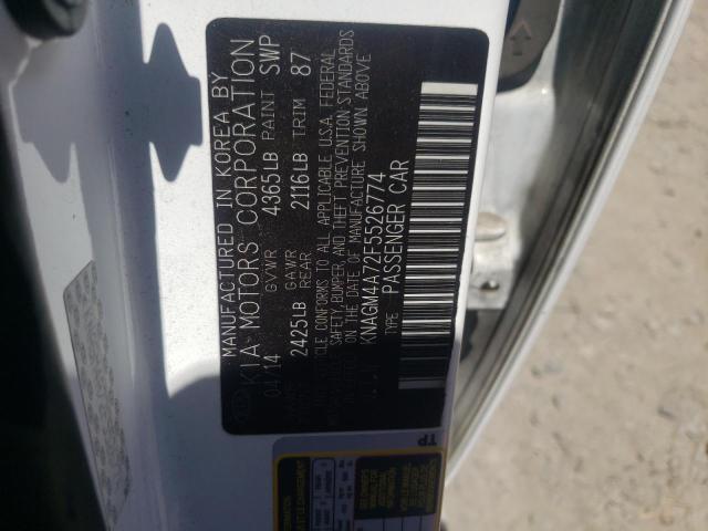 Photo 11 VIN: KNAGM4A72F5526774 - KIA OPTIMA LX 