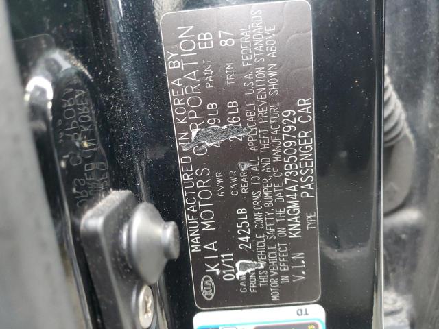 Photo 11 VIN: KNAGM4A73B5097929 - KIA OPTIMA 