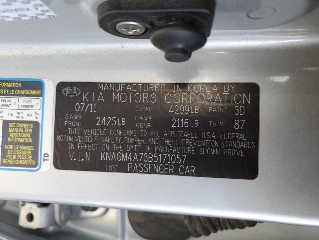 Photo 11 VIN: KNAGM4A73B5171057 - KIA OPTIMA LX 