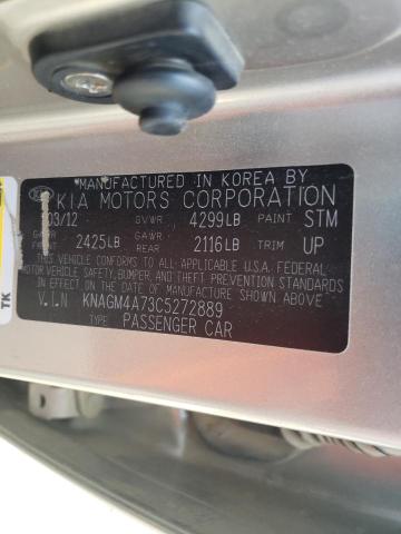 Photo 9 VIN: KNAGM4A73C5272889 - KIA OPTIMA LX 