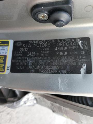 Photo 11 VIN: KNAGM4A73D5380916 - KIA OPTIMA LX 