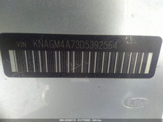 Photo 8 VIN: KNAGM4A73D5392564 - KIA OPTIMA 