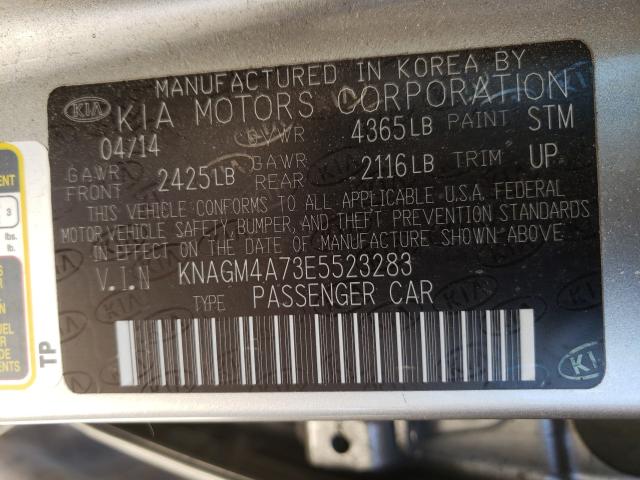 Photo 9 VIN: KNAGM4A73E5523283 - KIA OPTIMA LX 