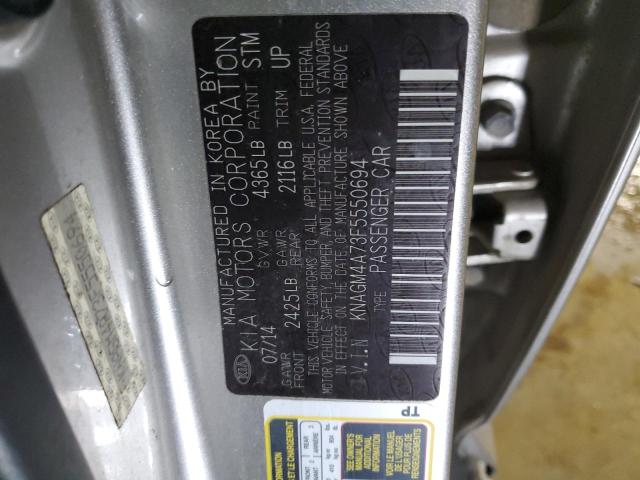 Photo 11 VIN: KNAGM4A73F5550694 - KIA OPTIMA 